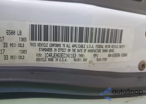 2014 Jeep Grand Cherokee Laredo из США, поврежденный, VIN 1C4RJEAG3EC141163